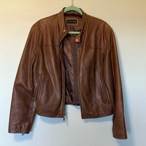 Structure Brown Leather Jacket
